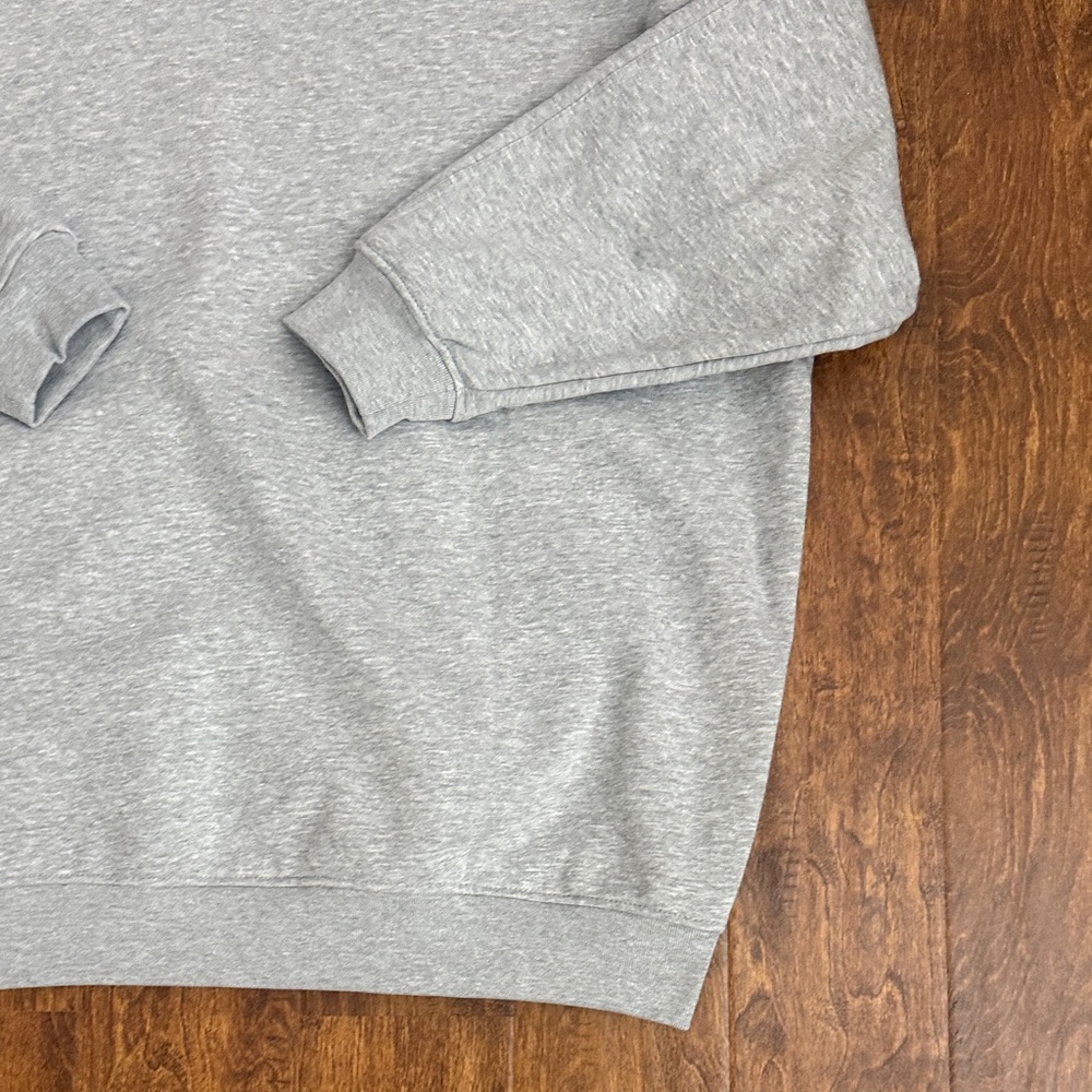 Adidas Light Gray Pullover Hoodie with Trefoil Logo Size M - Picture 15 of 16